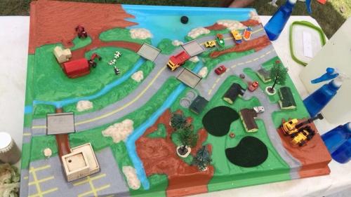 The Enviroscape watershed model, clean and ready for teaching.